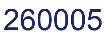 Number 260005 blue image