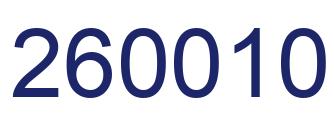Number 260010 blue image