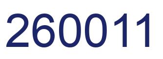 Number 260011 blue image