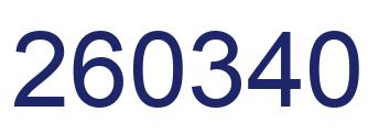 Number 260340 blue image