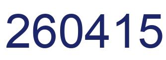 Number 260415 blue image
