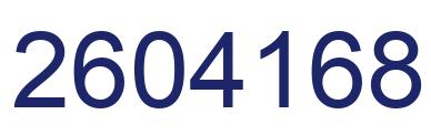 Number 2604168 blue image