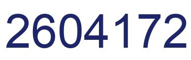 Number 2604172 blue image