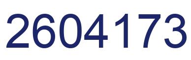 Number 2604173 blue image