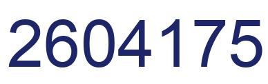Number 2604175 blue image