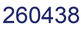 Number 260438 blue image