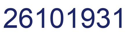 Number 26101931 blue image