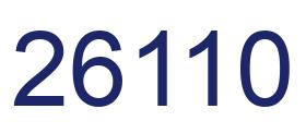 Number 26110 blue image