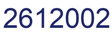 Número 2612002 imagen azul