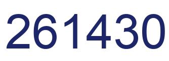 Number 261430 blue image