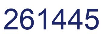 Number 261445 blue image