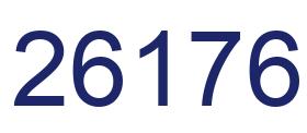 Número 26176 imagen azul