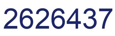 Number 2626437 blue image