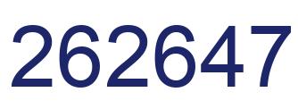 Number 262647 blue image
