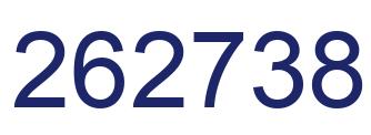 Number 262738 blue image