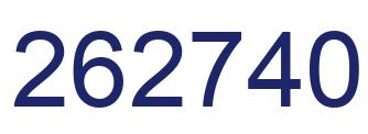 Number 262740 blue image