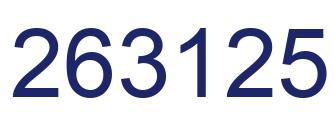 Número 263125 imagen azul