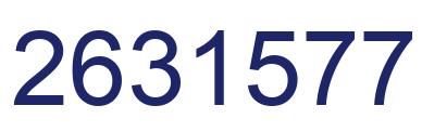 Number 2631577 blue image