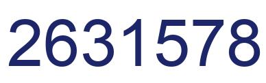 Number 2631578 blue image