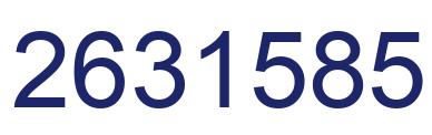 Number 2631585 blue image