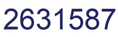 Number 2631587 blue image
