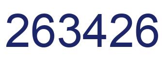 Number 263426 blue image