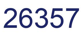 Number 26357 blue image