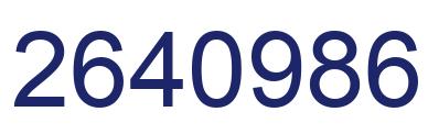Number 2640986 blue image