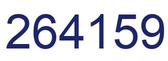 Number 264159 blue image