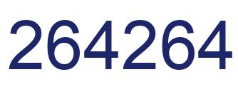 Number 264264 blue image