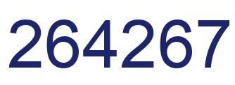 Number 264267 blue image