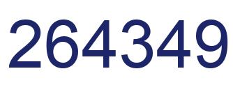 Number 264349 blue image
