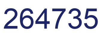 Number 264735 blue image