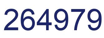Number 264979 blue image