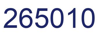 Number 265010 blue image