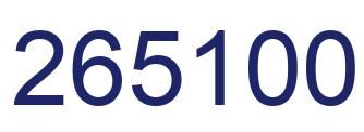 Número 265100 imagen azul