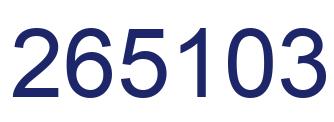 Número 265103 imagen azul