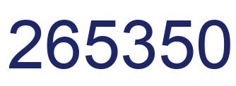 Número 265350 imagen azul
