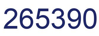 Número 265390 imagen azul