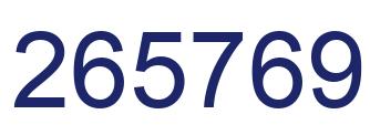 Number 265769 blue image