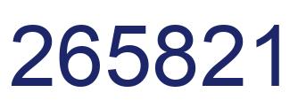 Number 265821 blue image