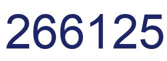 Number 266125 blue image