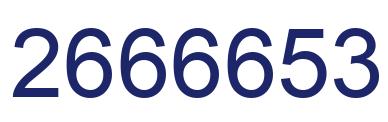 Number 2666653 blue image