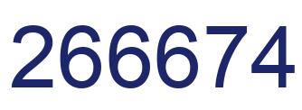 Number 266674 blue image