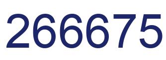 Number 266675 blue image
