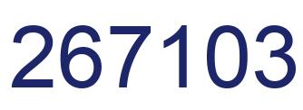Number 267103 blue image