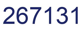Number 267131 blue image