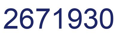 Number 2671930 blue image