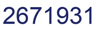 Number 2671931 blue image