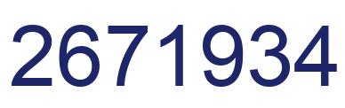 Number 2671934 blue image